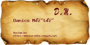 Danics Máté névjegykártya